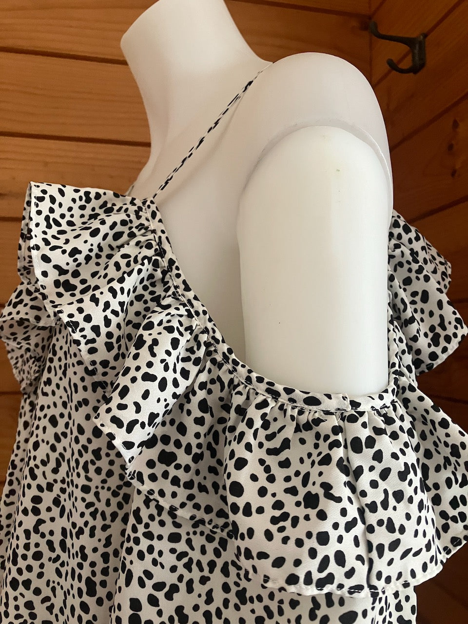 Augustine - Black & White Print Top - Size: M