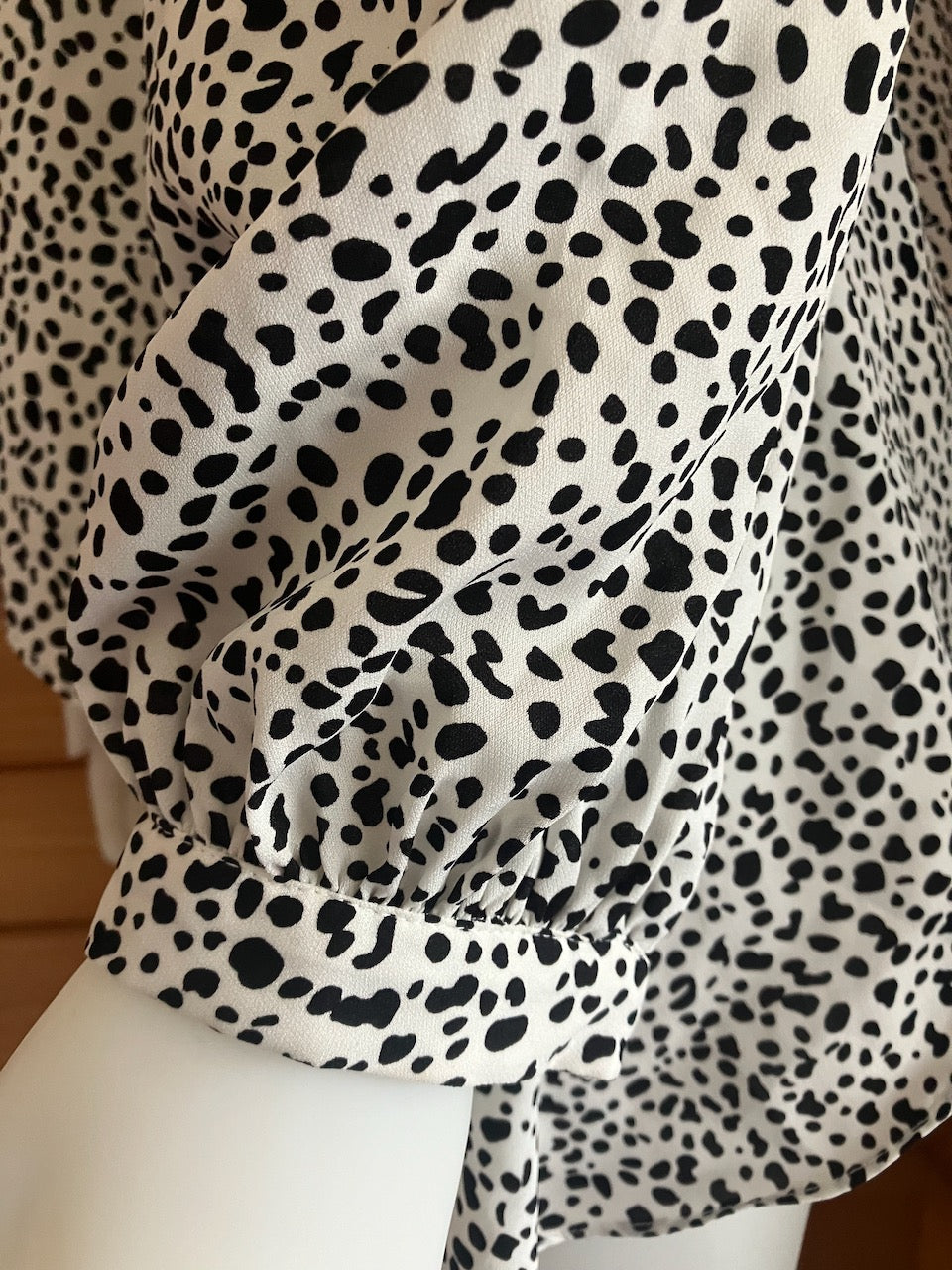 Augustine - Black & White Print Top - Size: M